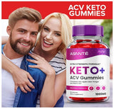 (3 Pack) Asante Keto ACV Gummies for Weight Loss Apple Cider Vinegar Vitamin B12 (180 Gummies)